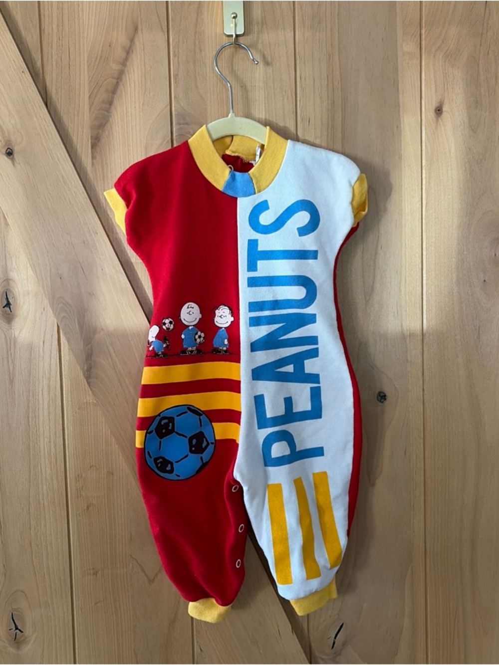 Vintage Peanuts Snoopy 90s One Piece Snap Romper Unisex USA 12 Months